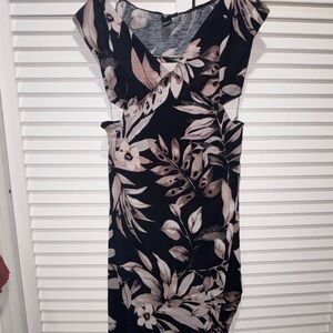 Windsor Black and Pink Asymmetrical Dress